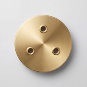 Ceiling Plate Three-Way Brass