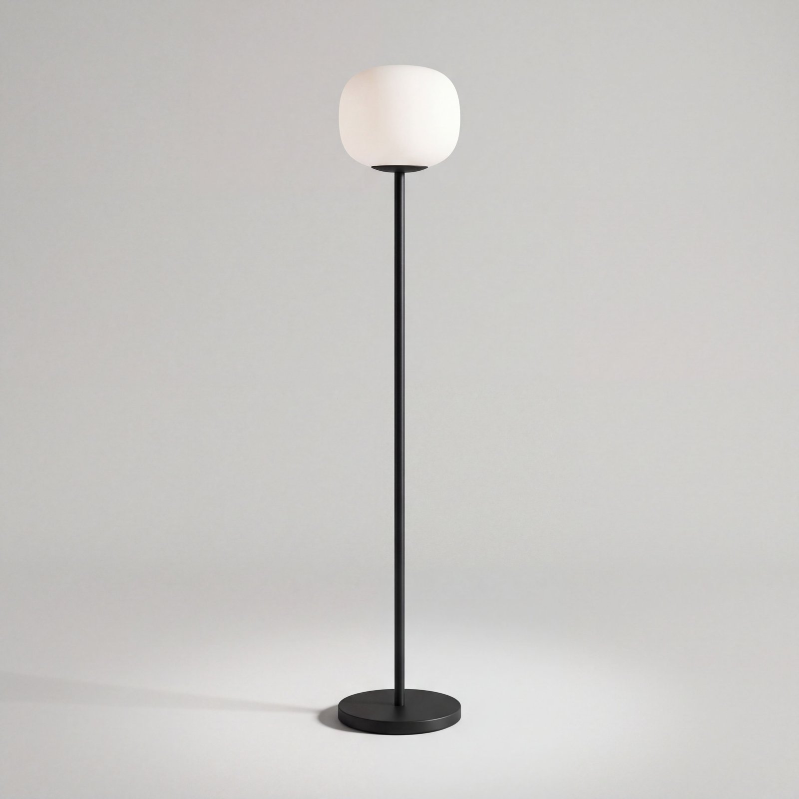 Floor Lamp Steel and Opal