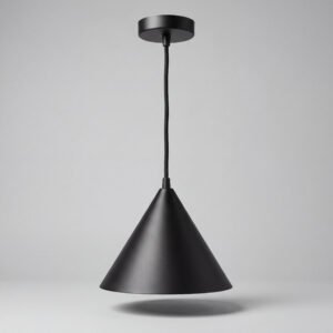 Pendant Steel Cone Black