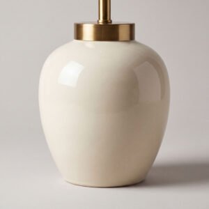Table Lamp Base Ceramic Cream